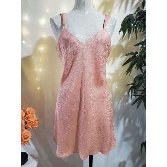 august silk Other - August Silk Intimates 100% Silk Floral Chemise Slip Night Dress Womens Size L